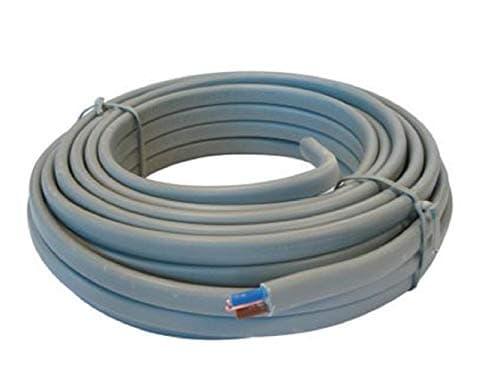 Image of All Lengths 6242Y 2.5mm Twin and Earth Electric Cable Wire Flat T&E Grey BASEC Certified (1m)