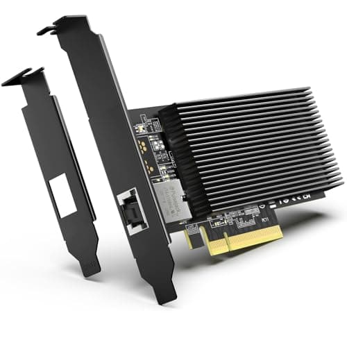 Image of 10G PCI-E Network Card with 10Gbps RJ45 Ports, Intel X540-T1 Conrtoller, VIMIN 10Gb Ethernet Adapter Card Compatible with PCI Express X8, X16, Support Windows/Windows Server/Linux/VMware