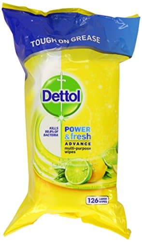 Image of Dettol Power And Fresh Multi-Purpose Wipes, 378 Wipes, Pack Of 3 X 126