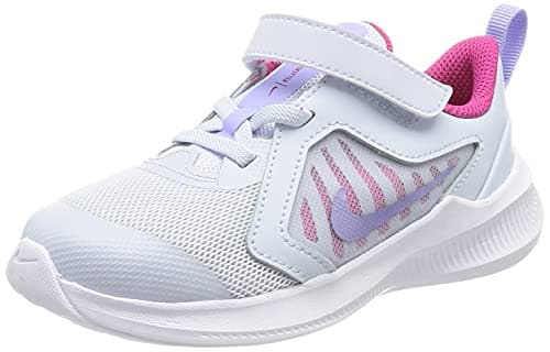 Image of Nike Downshifter 10 (TDV), Unisex Running Shoes - Kids, Football Grey Purple Pulse Thunder Blue White, 7.5