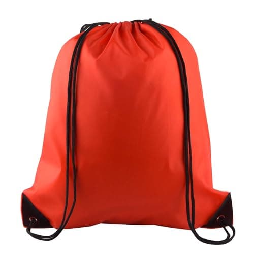 Image of PLULON Red Drawstring Bags Drawstring Backpack Bulk, String Backpack Cinch Sack Sport Gym Bags for Yoga Traveling Outdoor Sports