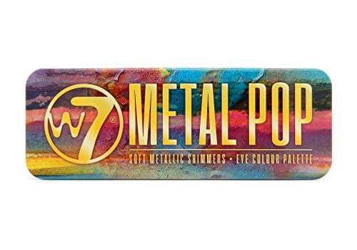Image of W7 Eyeshadow Palette with Metal Pop Soft Metallic Shimmers for Eyes Colour 15.6g