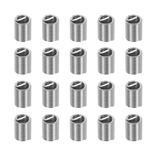 Image of PATIKIL Wire Thread Inserts M8x1.25 Metric 2.5D 20mm, 20Pcs 304 Stainless Steel Helical Coiled Wire Screw Threaded Sleeve Sheath for Mechanical Equipment Automotive Repairs