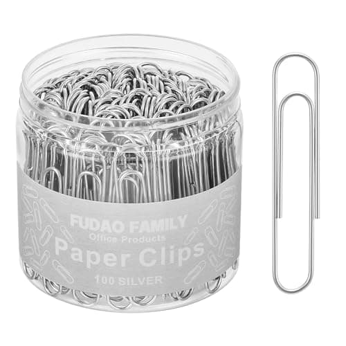 Image of Jumbo Paper Clips, 50mm Paper Clip, 100 pcs Large Paperclips (Jumbo, Silver)