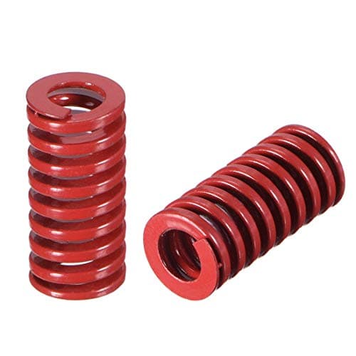 Image of sourcing map 10mm OD 20mm Long Spiral Stamping Middle Load Compression Die Spring Red 2Pcs