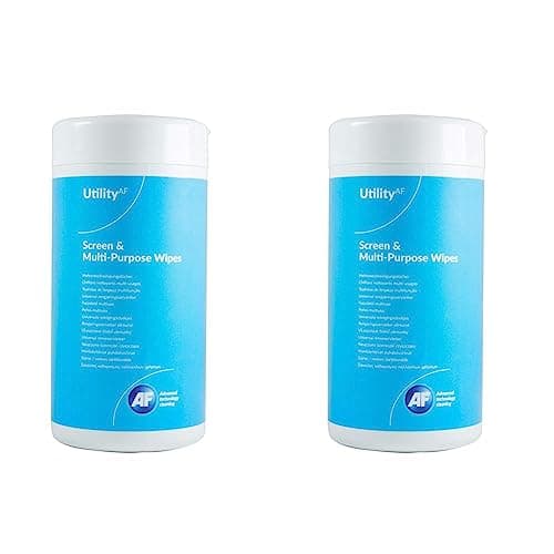 Image of AF Screen and Multipurpose Cleaning Wipes - 100 Wet Wipes For Surfaces, Screens, Phones & More SMPW100TUT (Pack of 2)