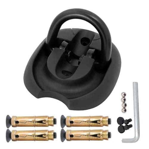 Image of ViPER Triton Motorcycle Ground Anchor Heavy Duty Hardened Steel Flip Up and Down Floor Wall Anchor Perfect High Security Lock for Bicycle Motorbike Scooter Safety