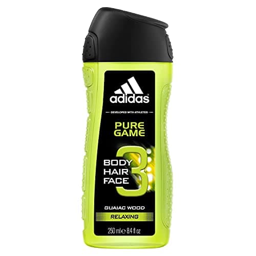Image of adidas Pure Game 3-in-1 Shower Gel for Men Cleans Body and Hair Pack of 6 x 250 ml