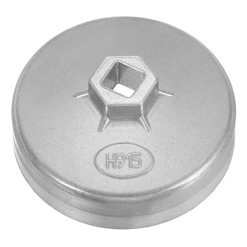 Image of sourcing map Oil Filter Cap Wrench 15 Flute 92mm Inner Dia 1/2" Square Drive Aluminum Cup Type Drive Metric Oil Filter Socket Removal Tools for Engine Conduit Fittings