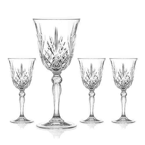 Image of DIAMANTE Chatsworth Wine Glasses - Made from Premium Crystal - Set of 4