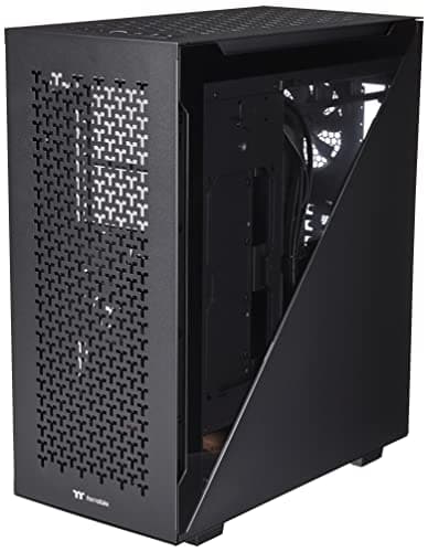 Image of Thermaltake Divider 500 TG Air Black Color Mid Tower Computer Case with 1 120mm standard fan, 1 120mm rear fan, 2 mesh panel, 2 tempered glass window + 2 symmetrical triangular panels CA-1T4-00M1WN-02