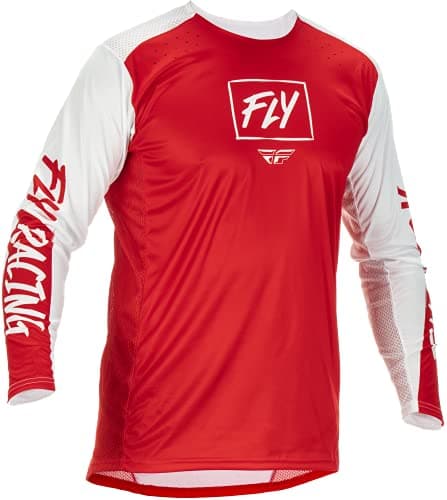 Image of Fly Racing Lite Motocross Jersey, red/white, M