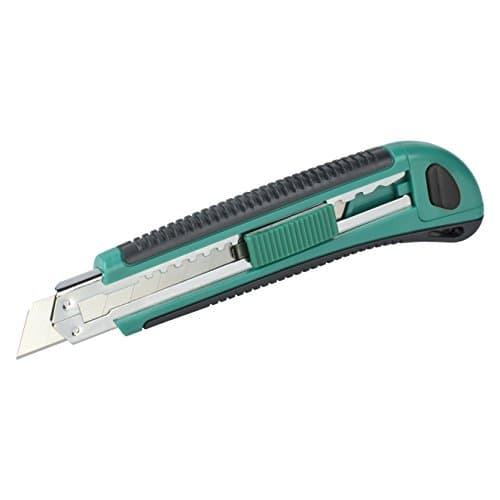 Image of wolfcraft 2C Plastic Snap-Off Blade Knife, 18 mm I 4138000 I Knife for Hobby and Household use