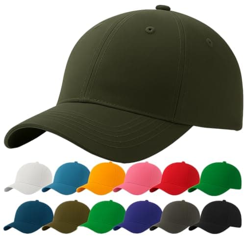 Image of 4sold Men Women 100% Baseball Cap Polo Style Classic Sports Casual Plain Sun Hat Hats Brass (Khaki)