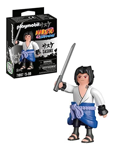 Image of Playmobil 71097 Naruto: Sasuke Figure Set, Naruto Shippuden Anime Collectors Figure, Playset Suitable for Children and fans 5+ years