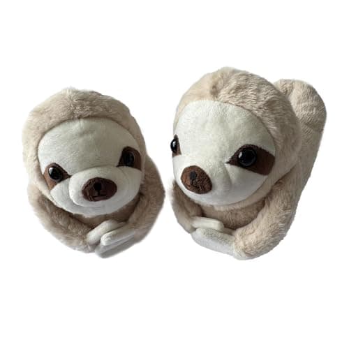 Image of A2Z 4 Kids Womens Sloth 3D Animal Plush Soft Warm Indoor Shoes - Slipper Sloth 13/1 UK CH
