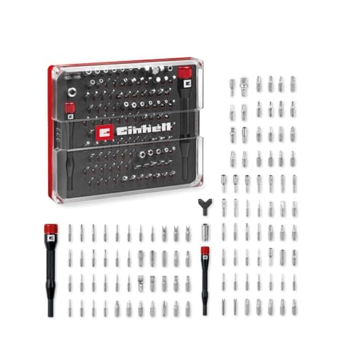 Image of Original Einhell 114-Piece Precision and Electronics Repair Set (Precision Bits, Hook Bit, Precision Sockets, Screwdriver Bit Holder, Adapter incl. Storage Box)