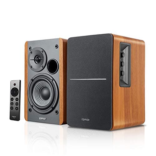 Image of Edifier R1280DBs Active Bluetooth Bookshelf Speakers - Optical Input - 2.0 Wireless Studio Monitor Speaker - 42W RMS with Subwoofer Line Out - Wood Grain