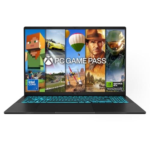 Image of ASUS V16 V3607VP Gaming Laptop | 16.0" WUXGA 144Hz Screen | Intel Core 7 240H | NVIDIA GeForce RTX 5070 | 32GB RAM | 1TB PCIe SSD | Backlit Keyboard | Windows 11 | 3 Month Xbox Game Pass