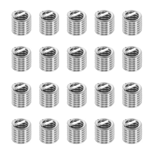Image of PATIKIL Wire Thread Inserts 1/4-20 UNC 2D 12.8mm, 20Pcs 304 Stainless Steel Helical Coiled Wire Screw Threaded Sleeve Sheath for Mechanical Equipment Automotive Repairs