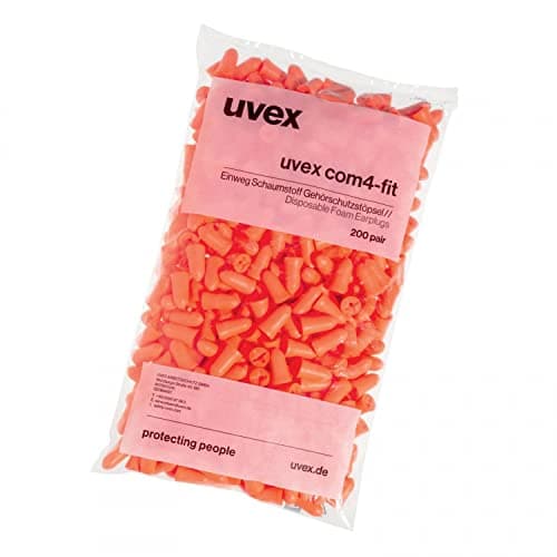 Image of Uvex Ear Plugs Foam 2112006 Com4-Fit, Refill Bag of 200 Pairs - Orange