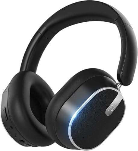 Image of MMWOWARTS Hybrid Active Noise Cancelling Bluetooth Headphones,Bluetooth 6.0 Over Ear Wireless Headphones with 60H Playtime, Hi-Res Audio, Deep Bass, Memory Foam Ear Cups for Home Office Travel
