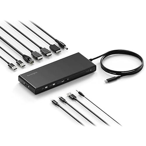 Image of Kensington SD4842P 10 in 1 USB-C Triple Video HD (1080p @ 120Hz) Docking Station, Up to 100W Power Delivery, 5 x Plug and Charge USB Ports, Made From 70% Post-Consumer Recycled Content (K32810EU)