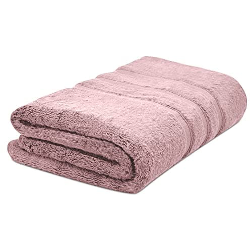 Image of Towelogy® Premium Bath Towels 100% Egyptian Cotton Zero Twist Super Soft & Highly Absorbent Bathroom Towel Tear Resistant Strength 70 x 120cm | OEKO-TEX CERTIFIED & Eco-friendly (Blush Pink, 1)