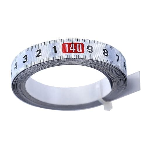 Image of 1 to 3M Self Adhesive Measuring Tape Stainless Steel Miter Tape Measure for T-Track, Router, Table Saw, Mitre Saws, T-Rails, Band Saws, Woodworking Tools, Sewing Machines - Left To Right (3 Meter)