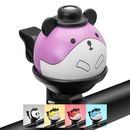 Image of BYKING Bike Bell Kids, Universal Bike/Scooter/Micro Scooters Plain Handlebar Bell, Kids Bike Accessories | Loud | Waterproof | For Boys & Girls | Bicycle Bell Kids, Childrens Horn (Dusty Rose)