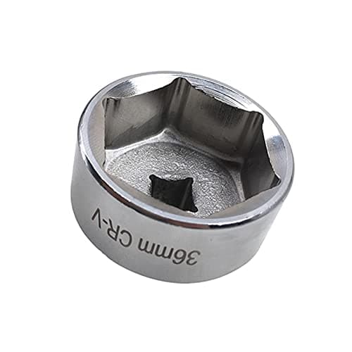 Image of GeKLok Fuel Filter Cap Removal Tool 36mm Metric Remove Canister Housing Oil Filter Socket Wrench Mini Tools Steel(silver)
