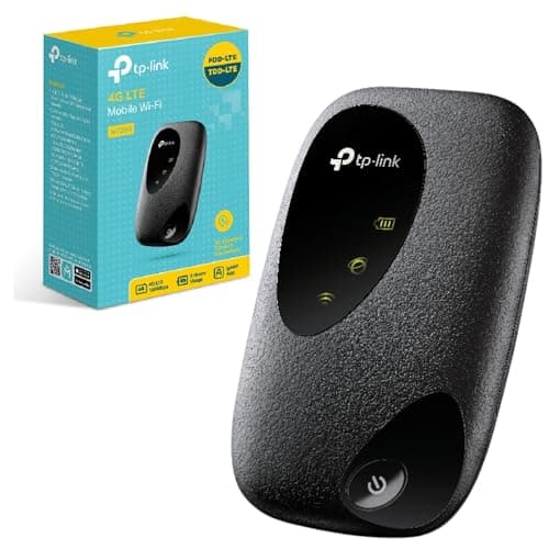 Image of TP-Link 4G Cat4 LTE Travel Mobile Mi-Fi Hotspot, Connection with Up to 10 Devices, Compatible with Most of the Network, Rechargeable/Up to 8 hours life Battery, Easy Management with tpMiFi App(M7200)