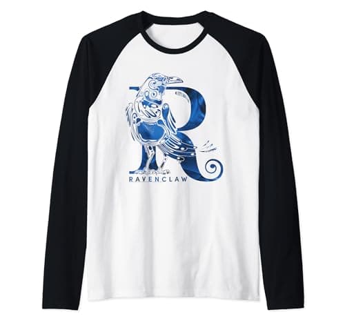 Image of Harry Potter Ravenclaw Raven Raglan Baseball Tee