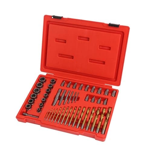 Image of Neilsen CT5764 49-Piece Screw Extractor & Drill Bit Set – Removes Broken Bolts, Studs, Screws & Fittings, Left-Hand Spiral Flutes, Includes Drill Bits, Nut Removers & Hex Adaptor