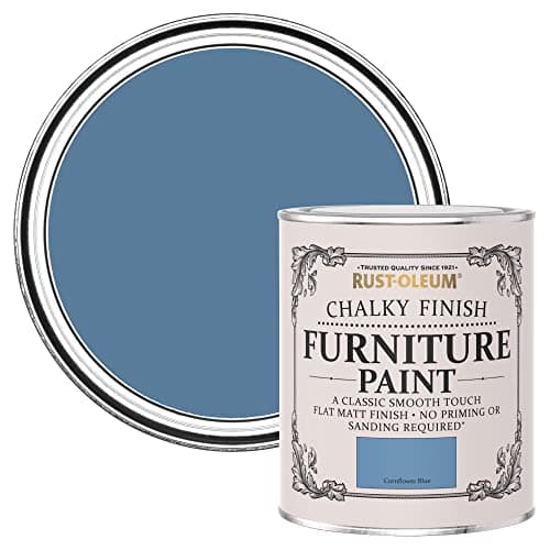 Image of Rust-Oleum Blue Upcycled Furniture Paint in Chalky Finish - Cornflower Blue 750ml
