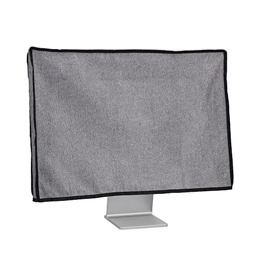 Image of kwmobile Dust Cover for 24-26" monitor - Linen Monitor Display Protector - Protect Your Computer Screen - Dark Grey