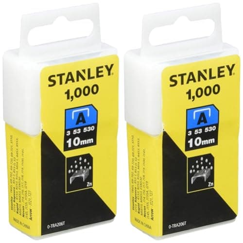 Image of Stanley STA0TRA206T Light Duty Staple 10MM (1000) 0-TRA206T (Pack of 2)