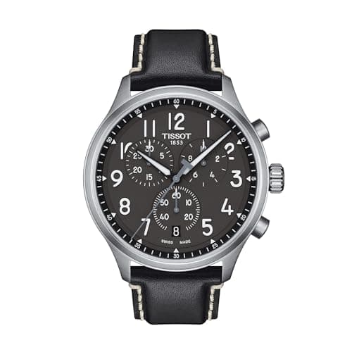 Image of Tissot Men's Chronograph Swiss Quartz Watch with Leather Strap T1166171606200