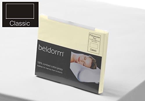 Image of Belledorm 100% Combed Cotton Jersey memory Foam Fitted Sheet in Ivory Bunk Bed 75cm x 200cm x 15-25cm Deep