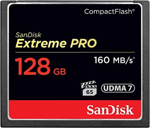 Image of SanDisk 128GB Extreme PRO, CompactFlash card, up to 160 MB/s, UDMA, 7 VPG-65