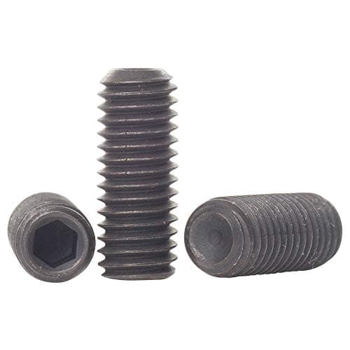Image of 3mm / M3 x 4 Black High Tensile Cup Point Grub Screws Hex Socket Set Screw Self Colour 14.9 DIN 916-20 Pack