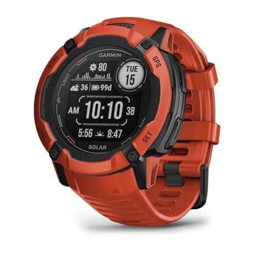 Image of Garmin Instinct 2X SOLAR, 50mm GPS smartwatch, built-in sports apps & health monitoring, SOLAR charging & ultra tough design features, up to 40 days battery life, Flame Red