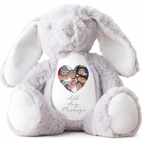Image of Personalised Photo Teddy, Keepsake Picture Gift l | Picture Teddy Bear | Sentimental Photo Present, Birthday Teddy, New Baby Teddy | Add a Message