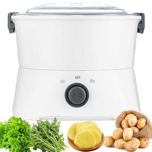 Image of Electric Potato Peeler Machine, Potato Rumbler Peeler Machine, One-Button Peeling, Vegetable Dryer Salad Dehydrator, Quick Veg Peeling Tool, for Commercial and Home Peel Potatoes/Pears