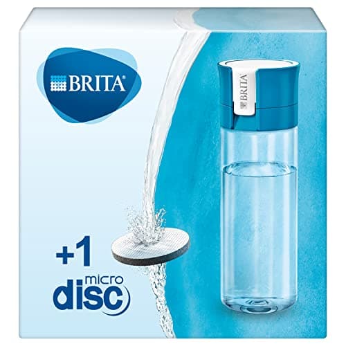 Image of BRITA Water Filter Bottle, Reduces Chlorine and Organic Impurities, BPA Free, Blue, 600 ml