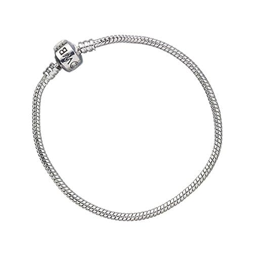 Image of The Carat Shop Large Adult Size 20cm Official Harry Potter Silver Charm Bracelet for Slider Charms