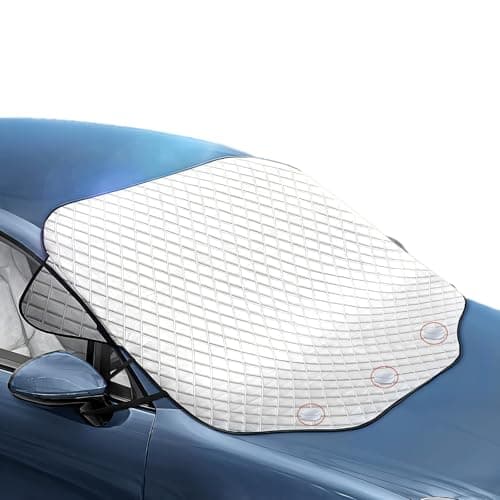 Image of Graplan Car Windscreen Cover for Winter with 3 Magnets 157x126cm Car Windshield Cover, Winter Frost & Snow Protector, Summer UV Blocker, Windscreen Sun Shade for Medium-Large Cars/SUVs