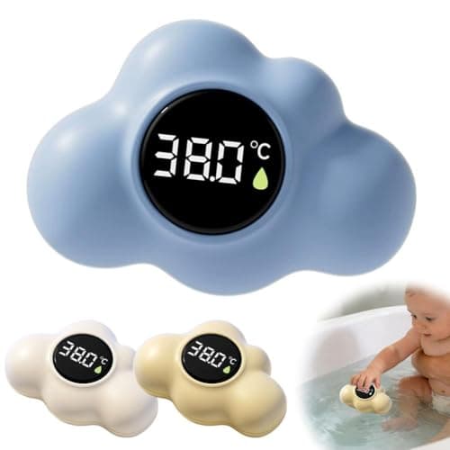 Image of Digital Floating Water Thermometer, Waterproof Digital Bathtub Thermometers With LED Display, Bath Water Monitor with Sensitive Detector Infant WaterTemperature Tool, for Kids Newborns Shower