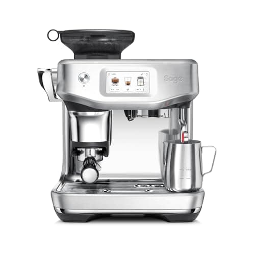 Image of Sage - The Barista Touch Impress - Bean to Cup Coffee Machine with Grinder and Milk Frother, Cappuchino, Latte, Espresso Maker, Easy to Use, 8 Presets, With Milk Jug, 1700 W, Brushed Stainless Steel