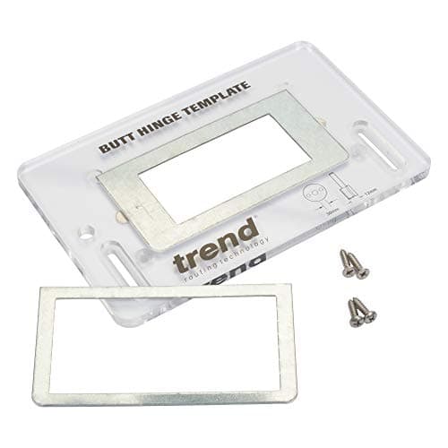 Image of Trend Template Butt Hinge Jig for On-Site Routing, Clear Acrylic, TEMP/BH/A